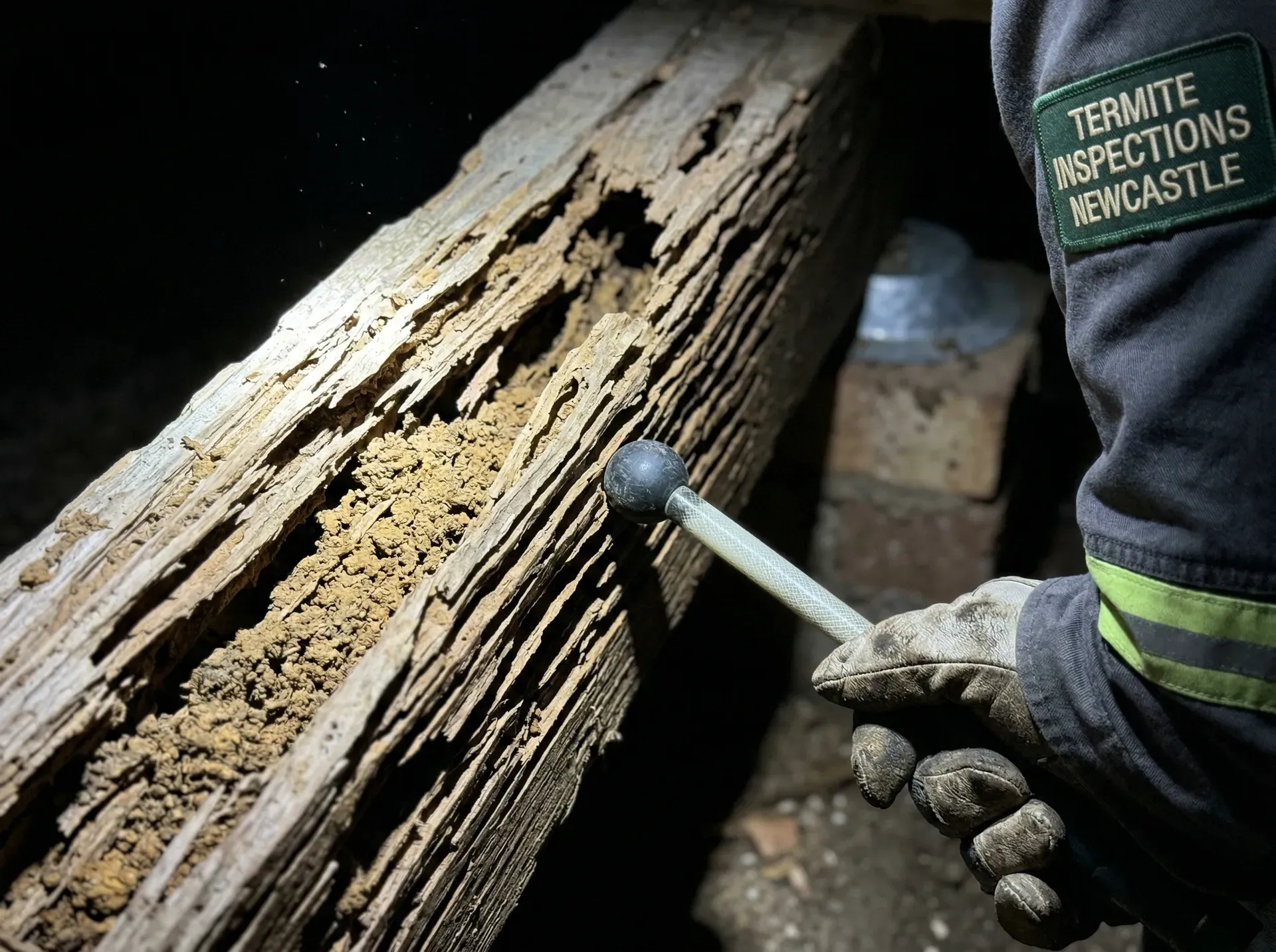 Termite damaged structural timber