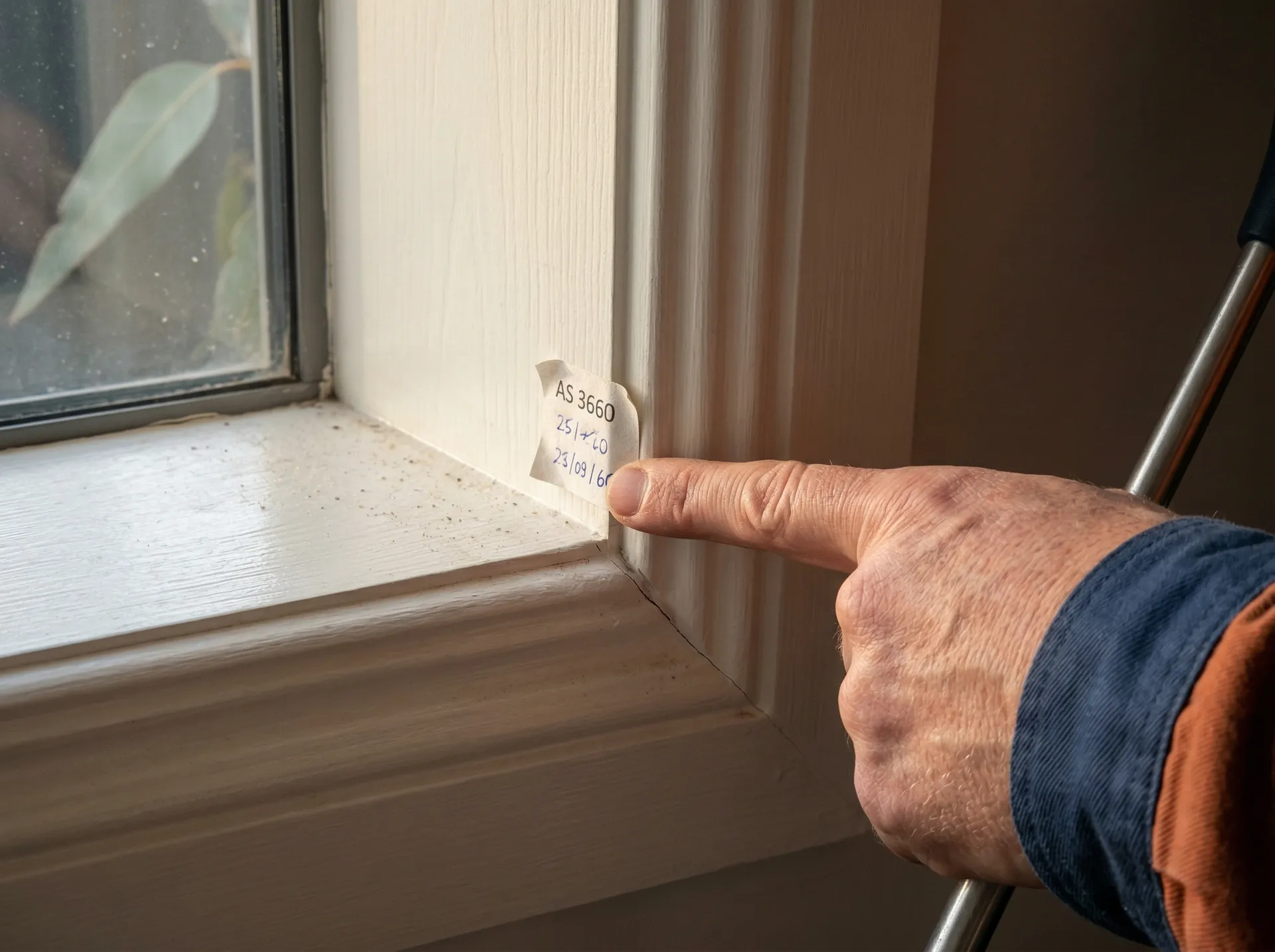 Timber window frame detail